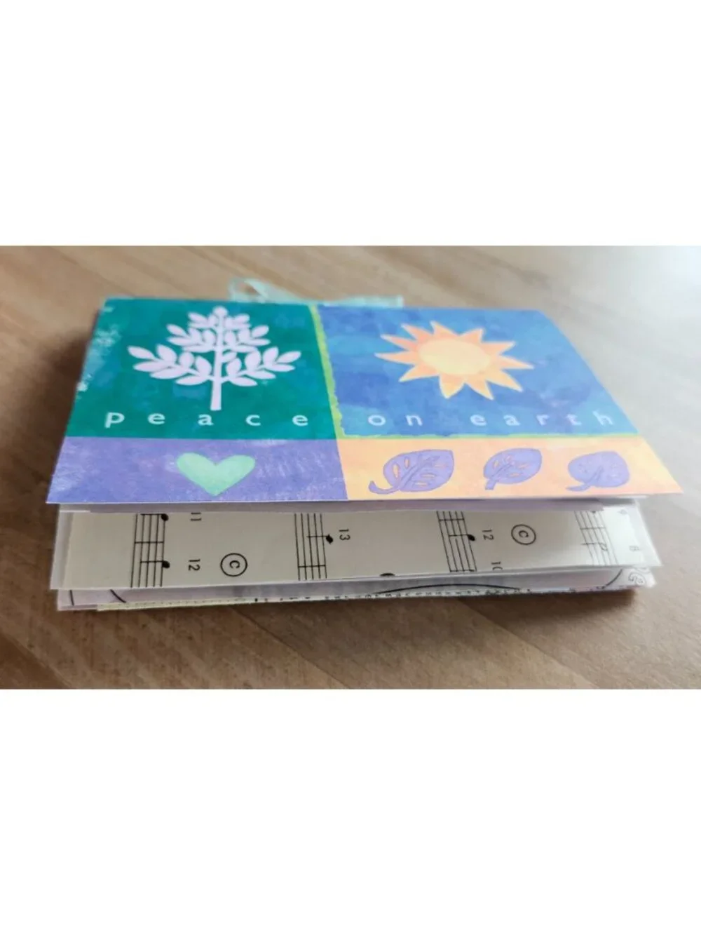 Handmade Junk Journal Booklet 60 pages Peace On Earth